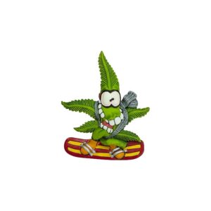 Magnet gumijast list konoplje Cannabuds 'Snowboarding Dude Shaun'