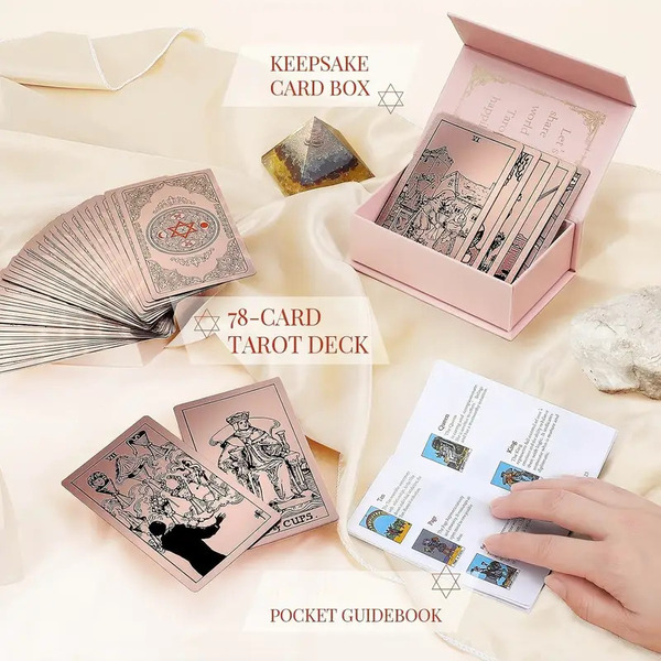 TAROT Gold foil ‘The Fool’ Pink Box - slika 5