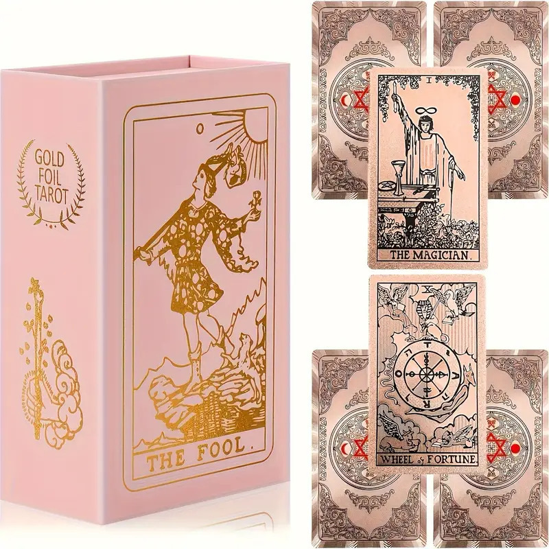 TAROT Gold foil ‘The Fool’ Pink Box
