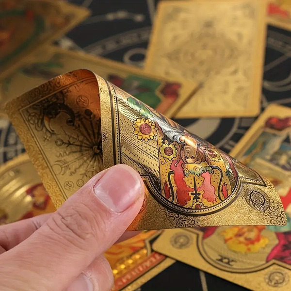 TAROT Gold foil 'The Fool' Grey Box - slika 6