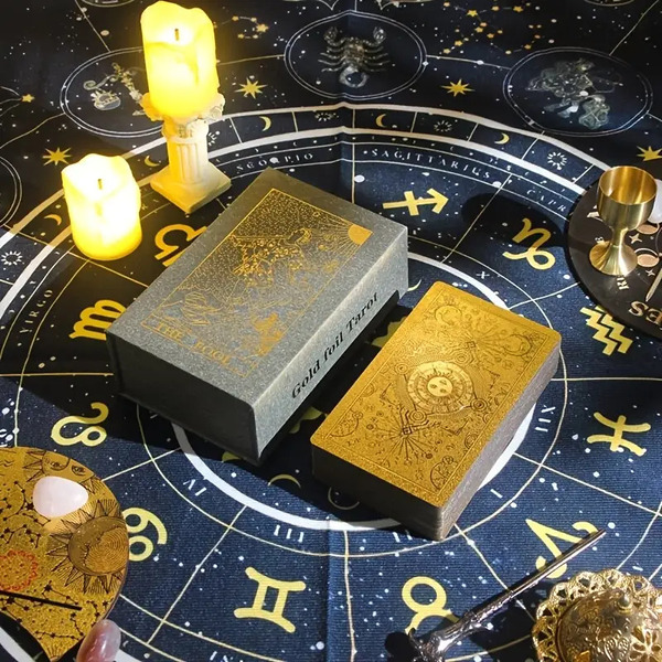TAROT Gold foil 'The Fool' Grey Box - slika 5