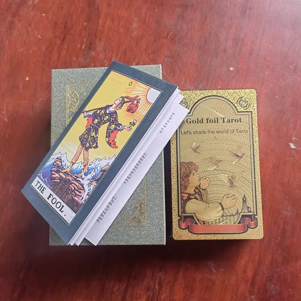 TAROT Gold foil 'The Fool' Grey Box - slika 8
