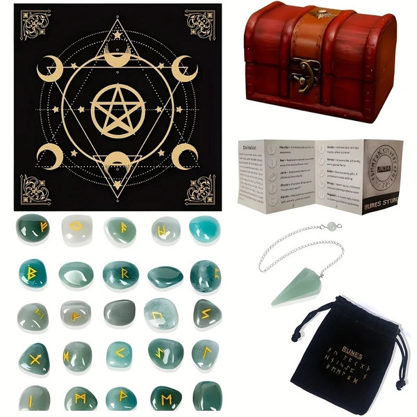 RUNE Green 'Avanturin' Stone Set