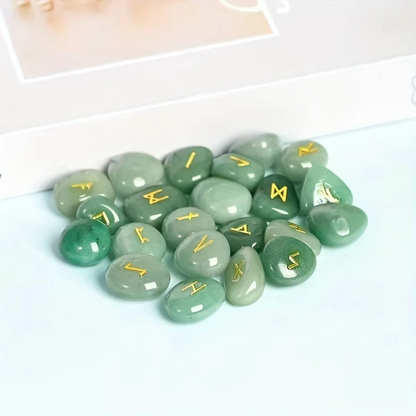 RUNE Green 'Avanturin' Stone Set - slika 2