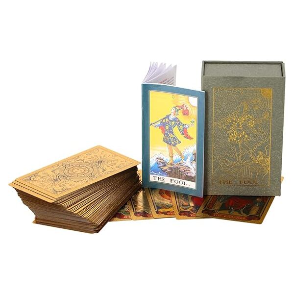 TAROT Gold foil 'The Fool' Grey Box