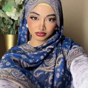 Alternative view of Ruta / Šal Parsley Blue Cobalt Scarf