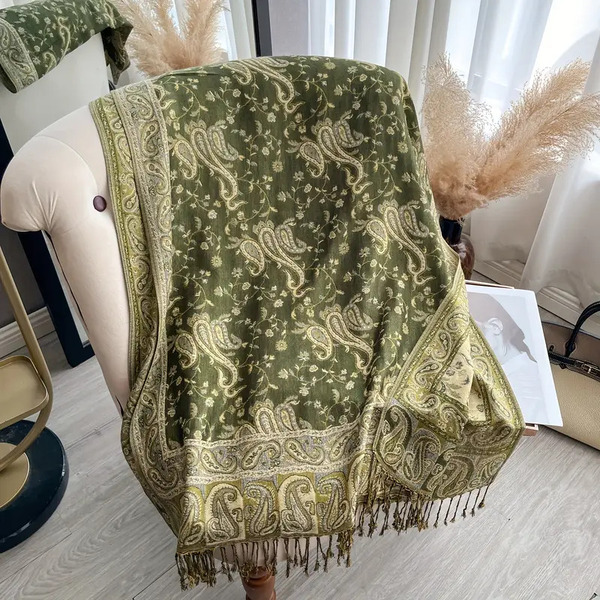 Ruta / Šal Parsley Green Forest Scarf - slika 3