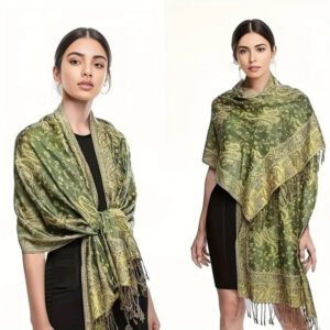 Alternative view of Ruta / Šal Parsley Green Forest Scarf