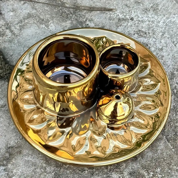 Keramično držalo za kadila Gold / Zlat - slika 5