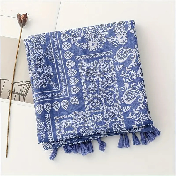 Ruta / Šal Boho Blue Scarf - slika 6
