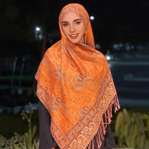 Alternative view of Ruta / Šal Parsley Orange Mandarina Scarf