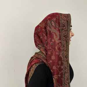 Alternative view of Ruta / Šal Parsley Red wine Scarf