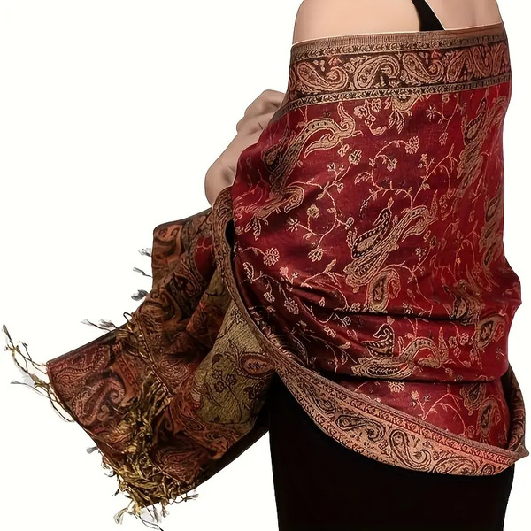 Ruta / Šal Parsley Red Ruby Scarf - slika 4