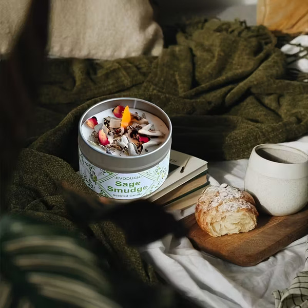 Sveča Sage#1 Beli Žajbelj za čistost - slika 9