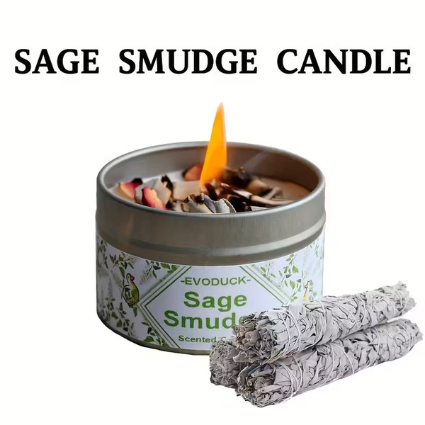 Sveča Sage#1 Beli Žajbelj za čistost