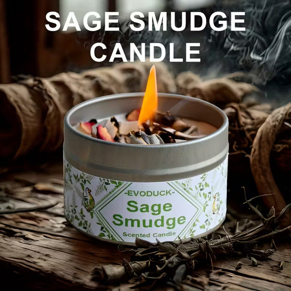 Sveča Sage#1 Beli Žajbelj za čistost - slika 2