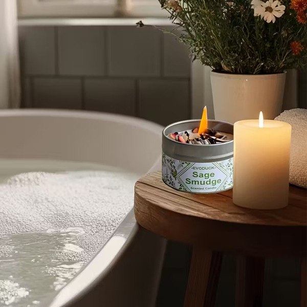 Sveča Sage#1 Beli Žajbelj za čistost - slika 8