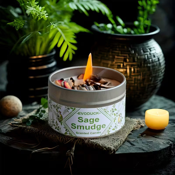 Sveča Sage#1 Beli Žajbelj za čistost - slika 7