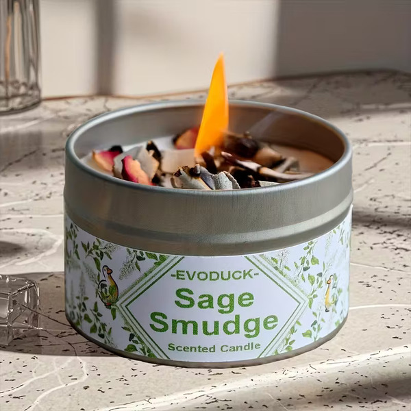 Sveča Sage#1 Beli Žajbelj za čistost - slika 6