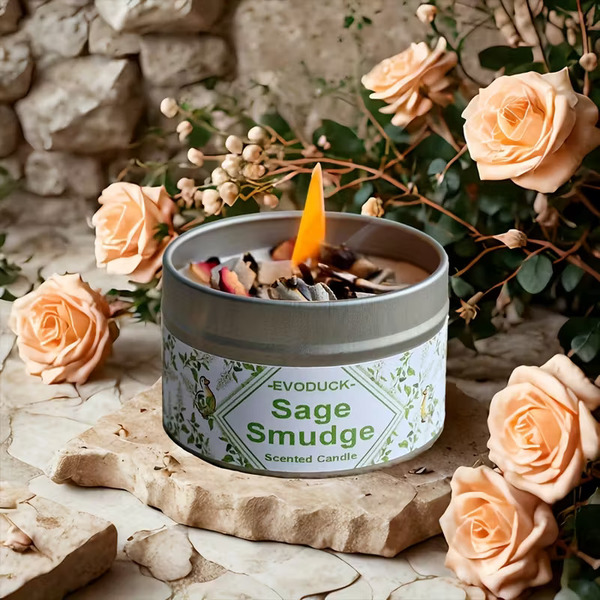 Sveča Sage#1 Beli Žajbelj za čistost - slika 5