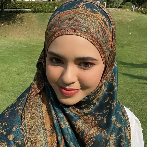 Ruta / Šal Parsley Turquoise Gold Scarf - slika 8