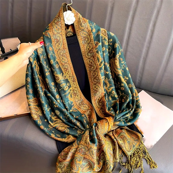 Ruta / Šal Parsley Turquoise Gold Scarf