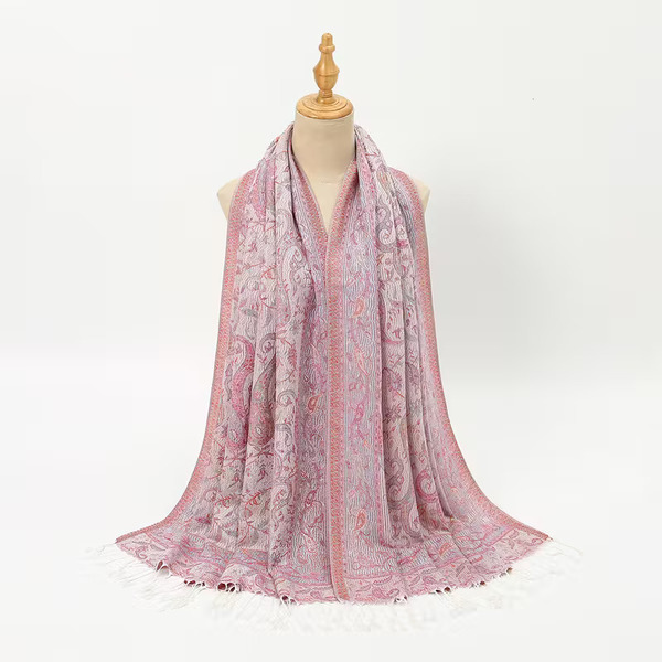 Ruta / Šal Parsley White Pink Scarf - slika 4